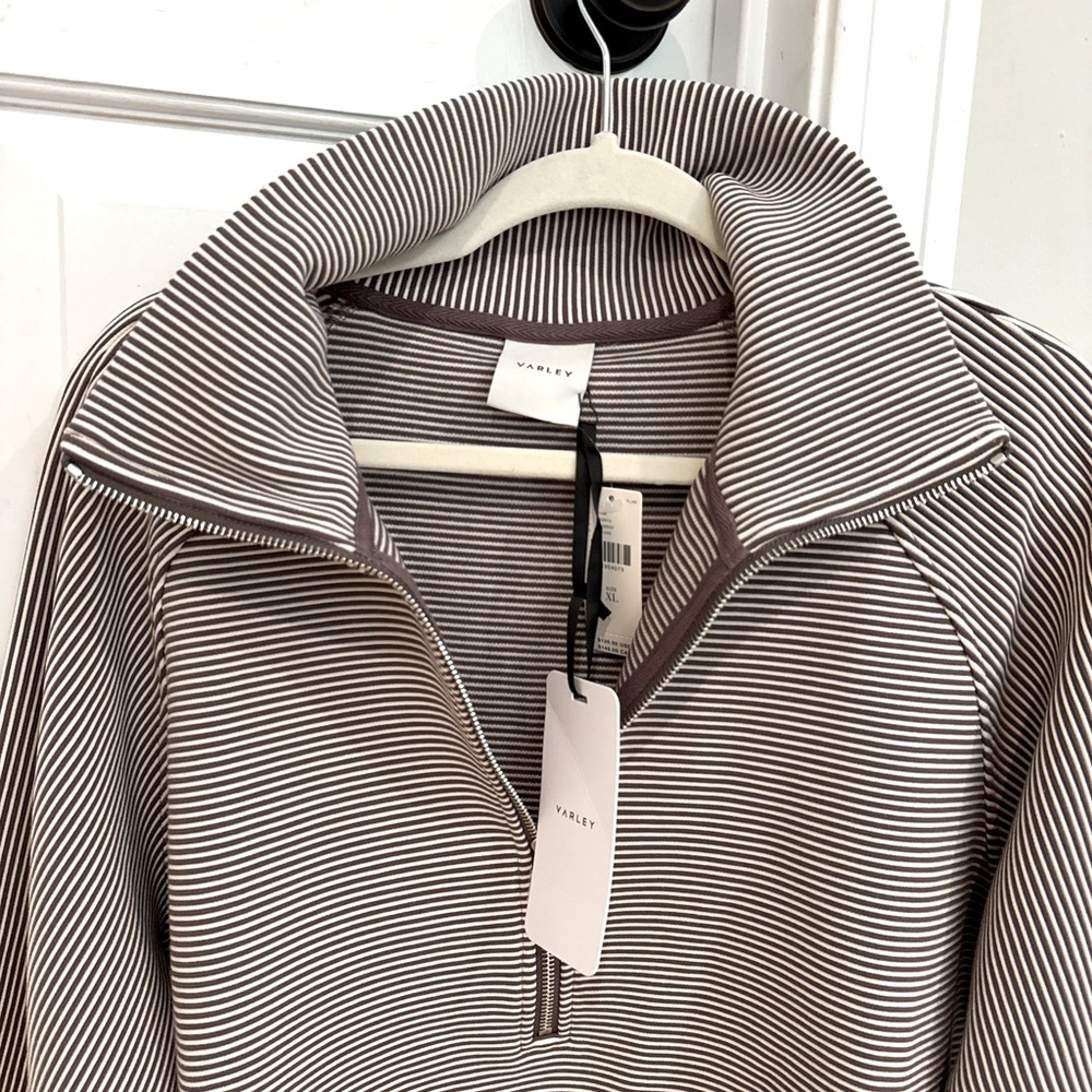 Varley Milano Striped Half-Zip Pullover NWT